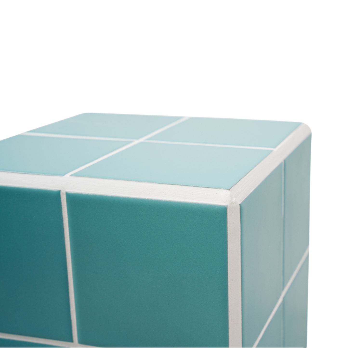 UBIK 20 - Matte blue ceramic cube (eco-friendly collection)