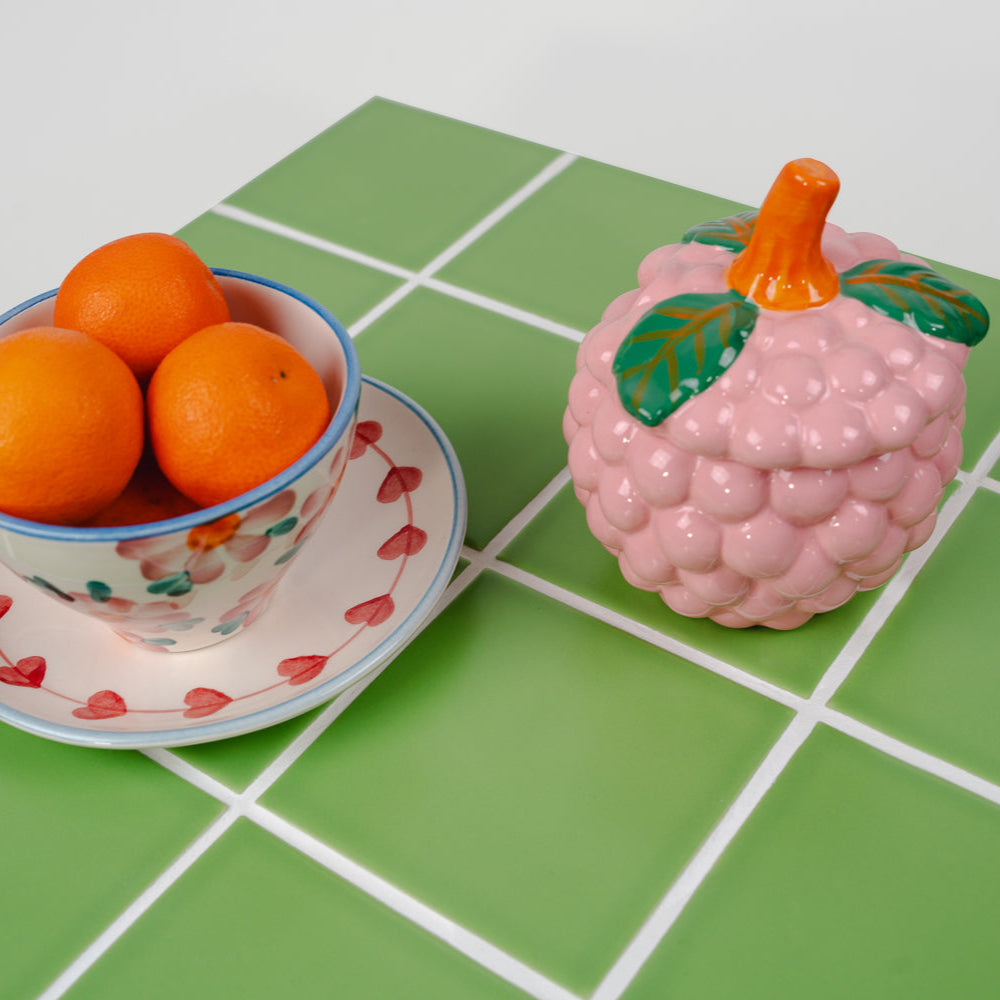UBIK 40 - Matte green ceramic cube (eco-friendly collection)