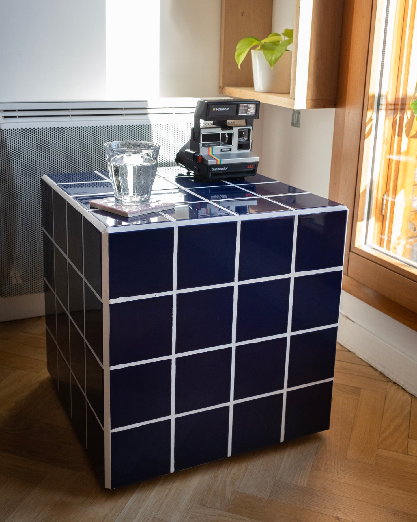 UBIK 40 - Shiny white ceramic cube