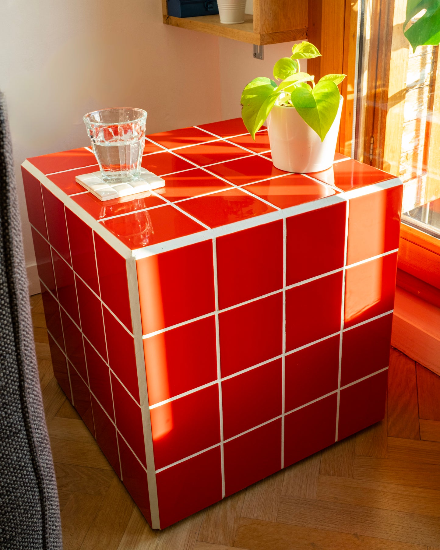UBIK 40 - Matte green ceramic cube (eco-friendly collection)