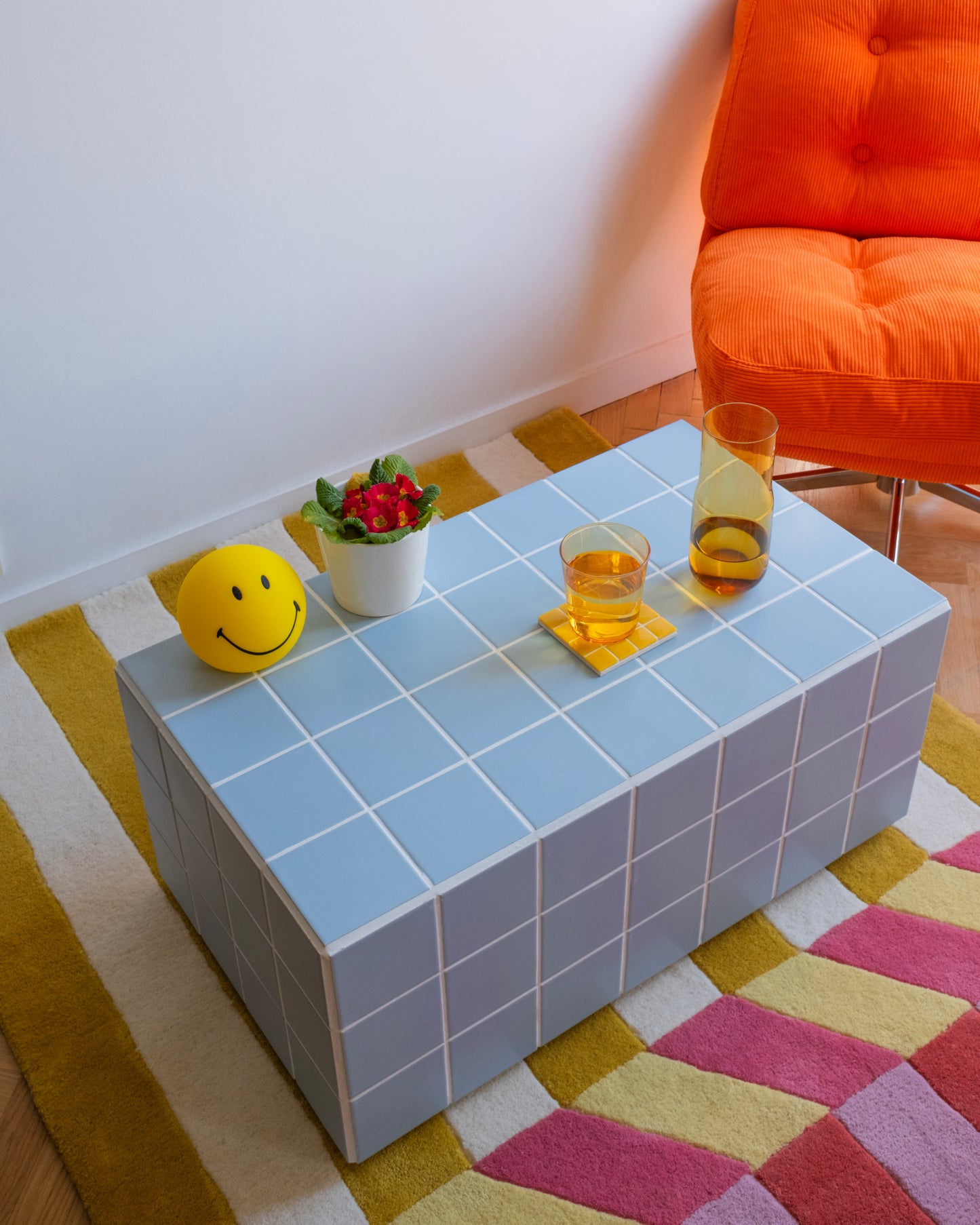 CAPSULE - Matte pastel blue coffee table (eco-friendly)