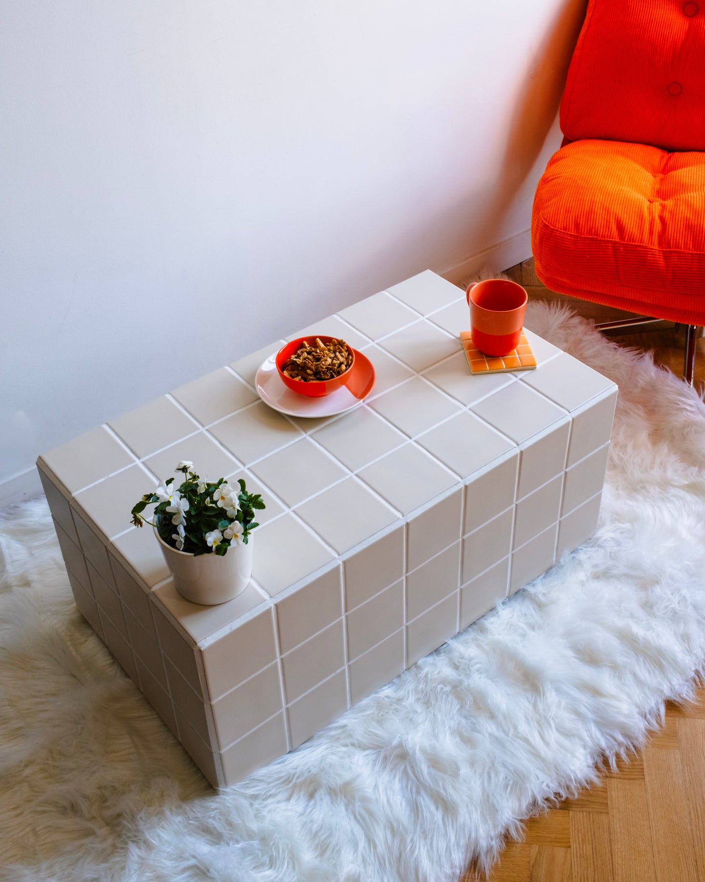CAPSULE - Matte mint green bedside table (eco-friendly)
