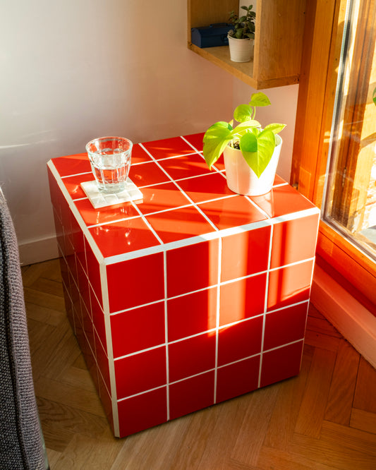 UBIK 40 - Matte green ceramic cube (eco-friendly collection)