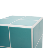 UBIK 20 - Matte blue ceramic cube (eco-friendly collection)