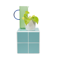 UBIK 20 - Matte blue ceramic cube (eco-friendly collection)