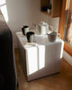 UBIK 40 - Shiny white ceramic cube