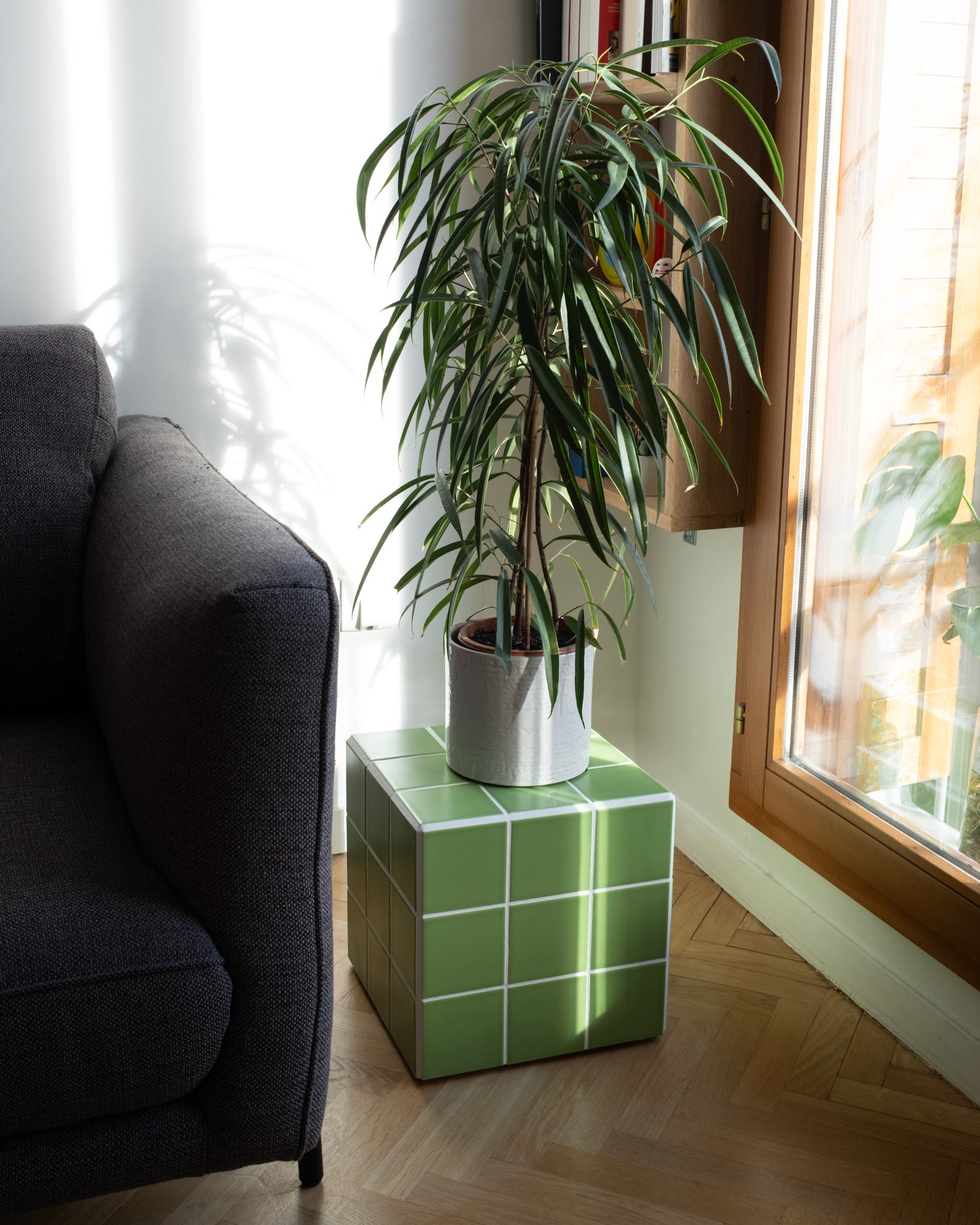 UBIK 30 - Matte sky blue ceramic cube