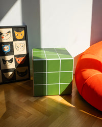 UBIK 30 - Matte sky blue ceramic cube
