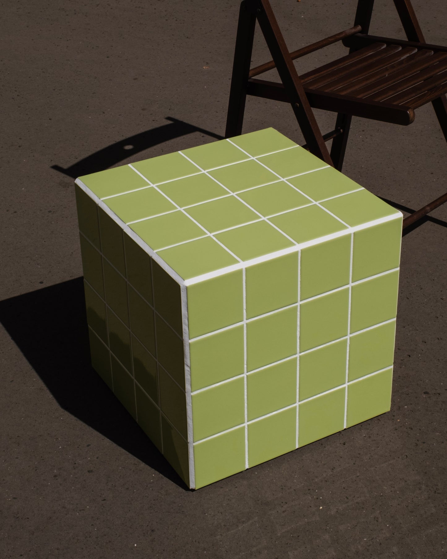 UBIK 40 - Shiny white ceramic cube