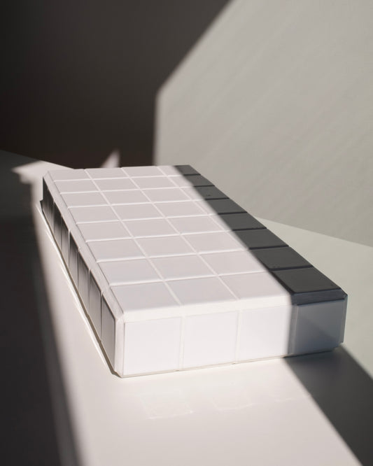 Plateau de présentation en Céramique Blanc - Horizon