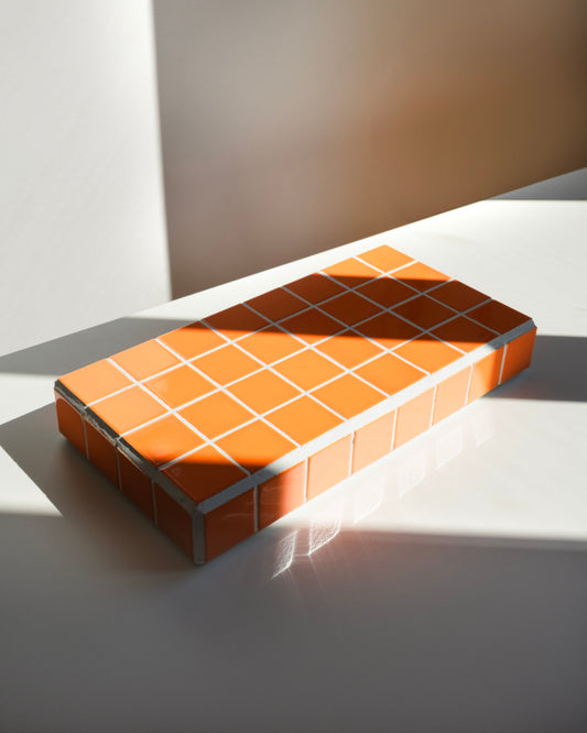 Plateau de présentation en Céramique Orange - Horizon